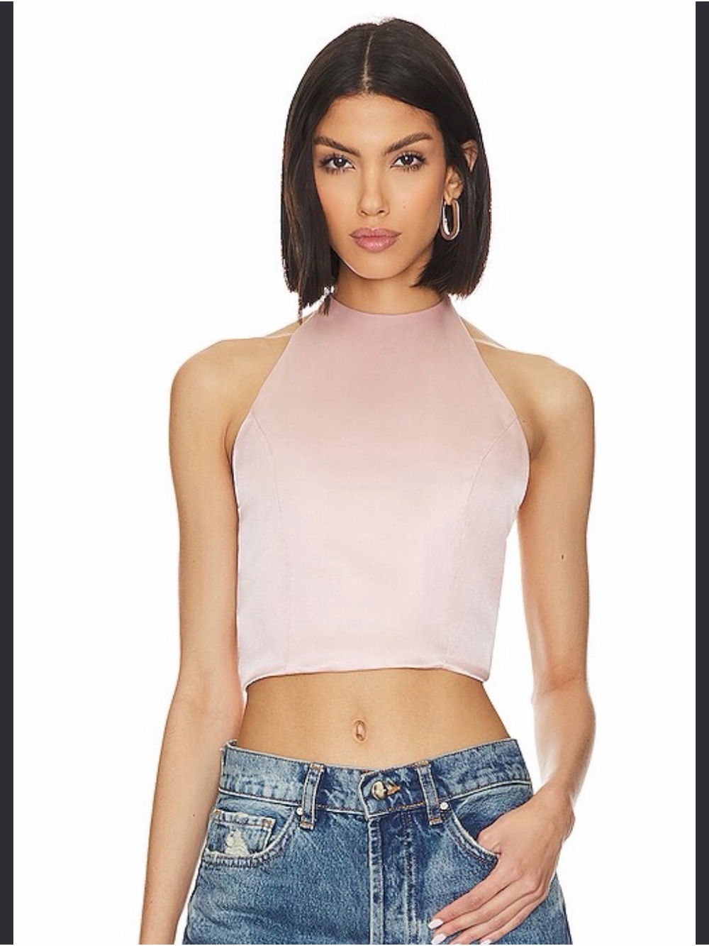 Anine Bing Halter Pink Crop Top - Women's